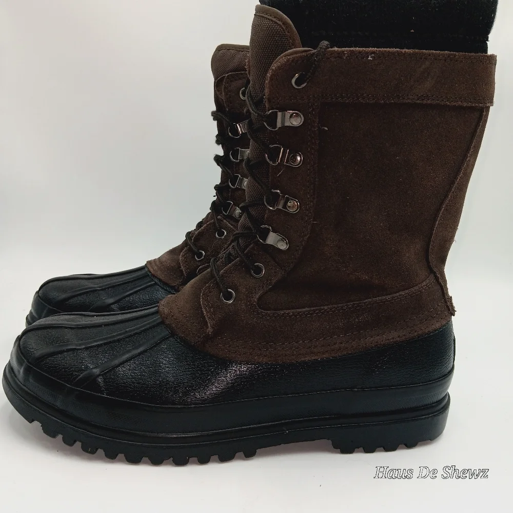 Brown and Black Men's Totes Boots
